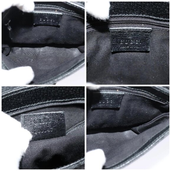 GUCCI GG Canvas Waist bag Black Silver 131236 Auth nb108 - Picture 15 of 16